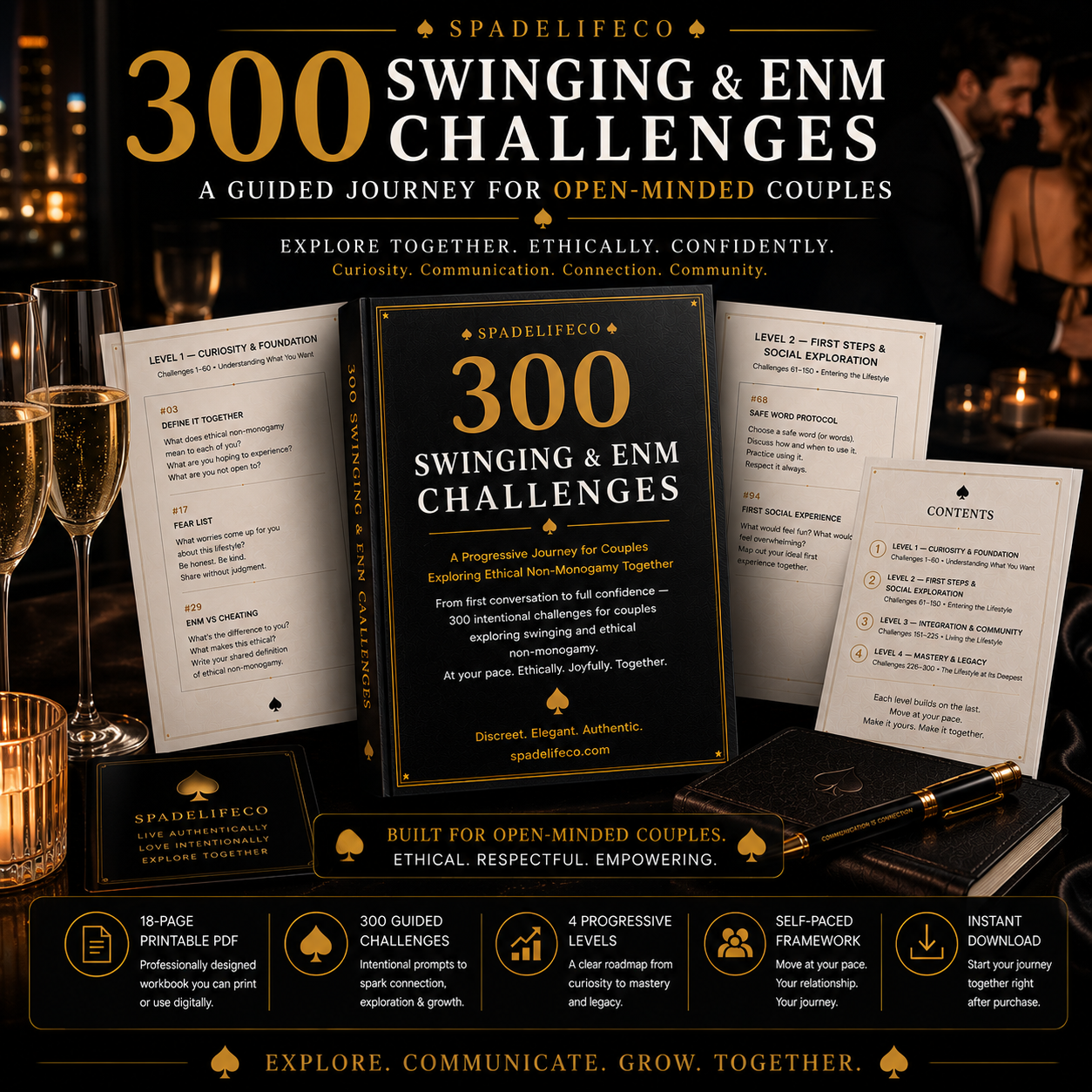 300 Swinging & ENM Challenges — A Progressive Journey for Couples