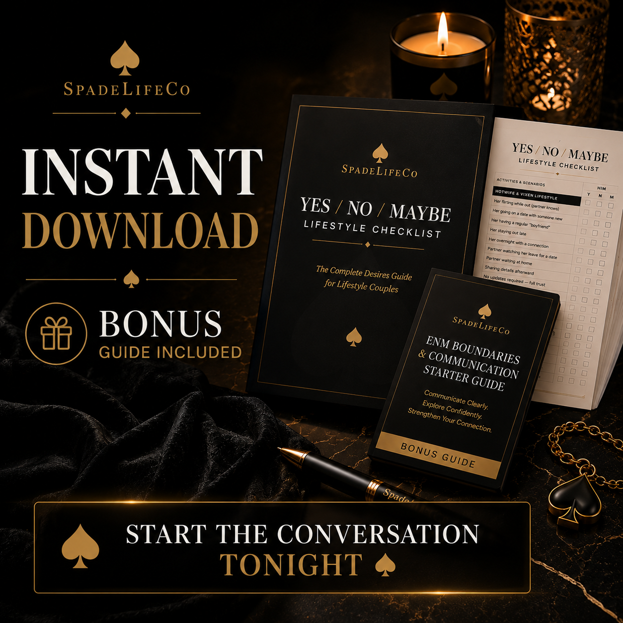 Yes/No/Maybe Lifestyle Checklist — The Complete Desires Guide for Couples
