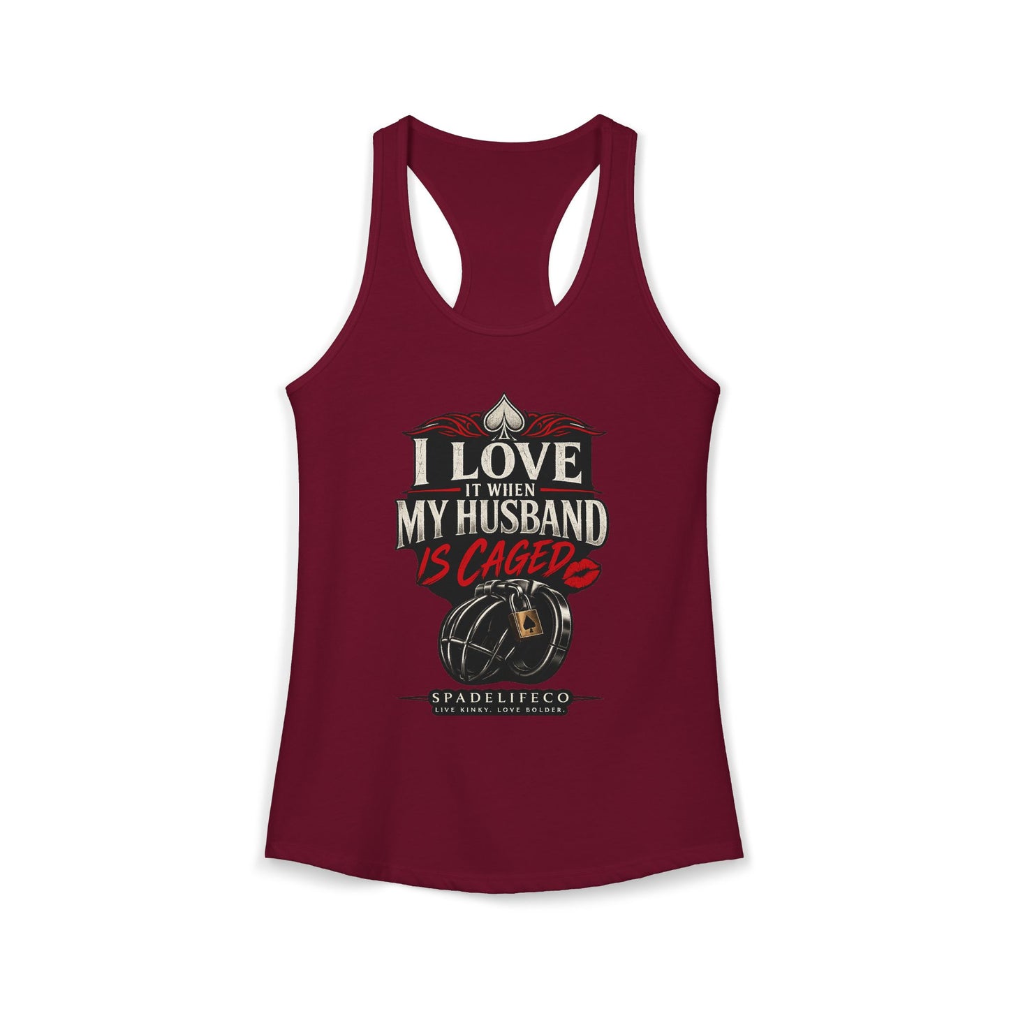I Love It When My Husband Is Caged Tank Top – Chastity Lifestyle Shirt