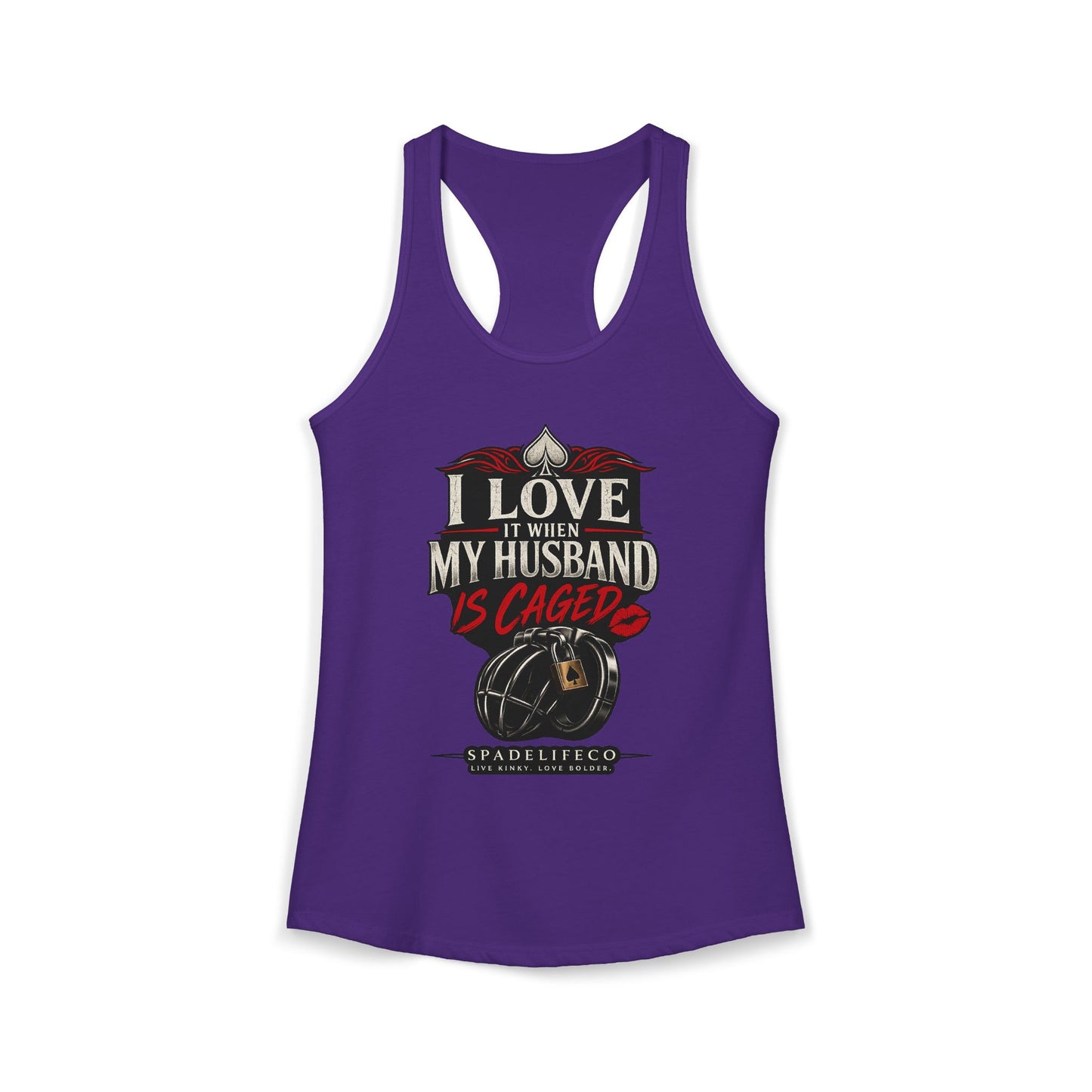 I Love It When My Husband Is Caged Tank Top – Chastity Lifestyle Shirt