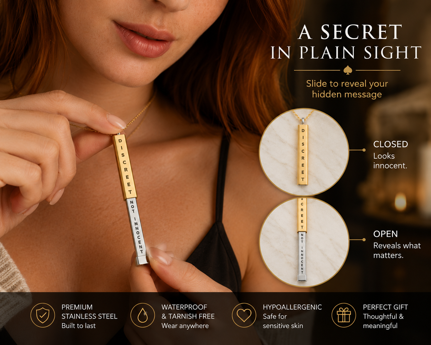 Hidden Message Necklace — Hotwife Edition