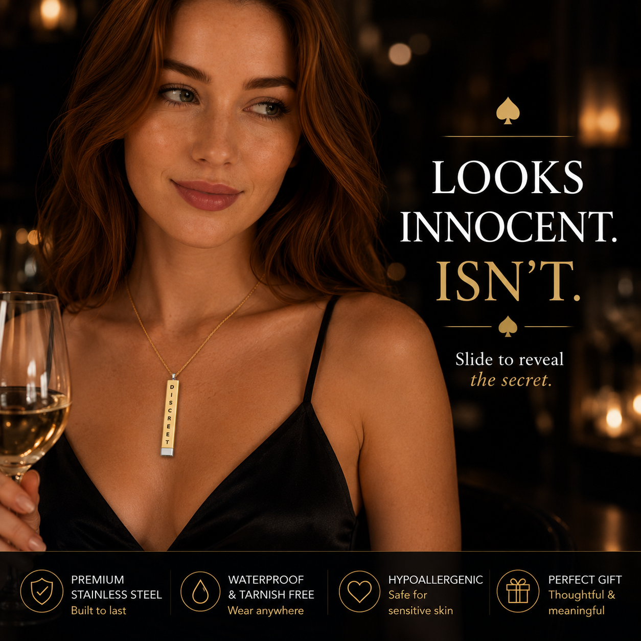 Hidden Message Necklace — Hotwife Edition
