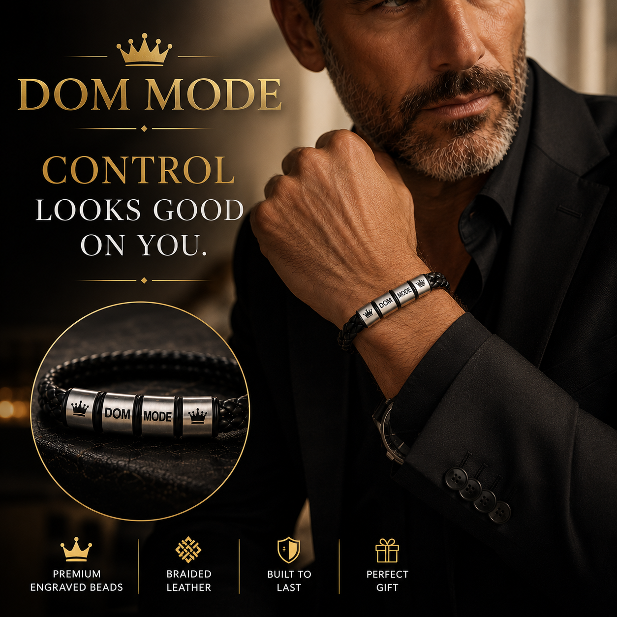 Man wearing Dom Mode bracelet