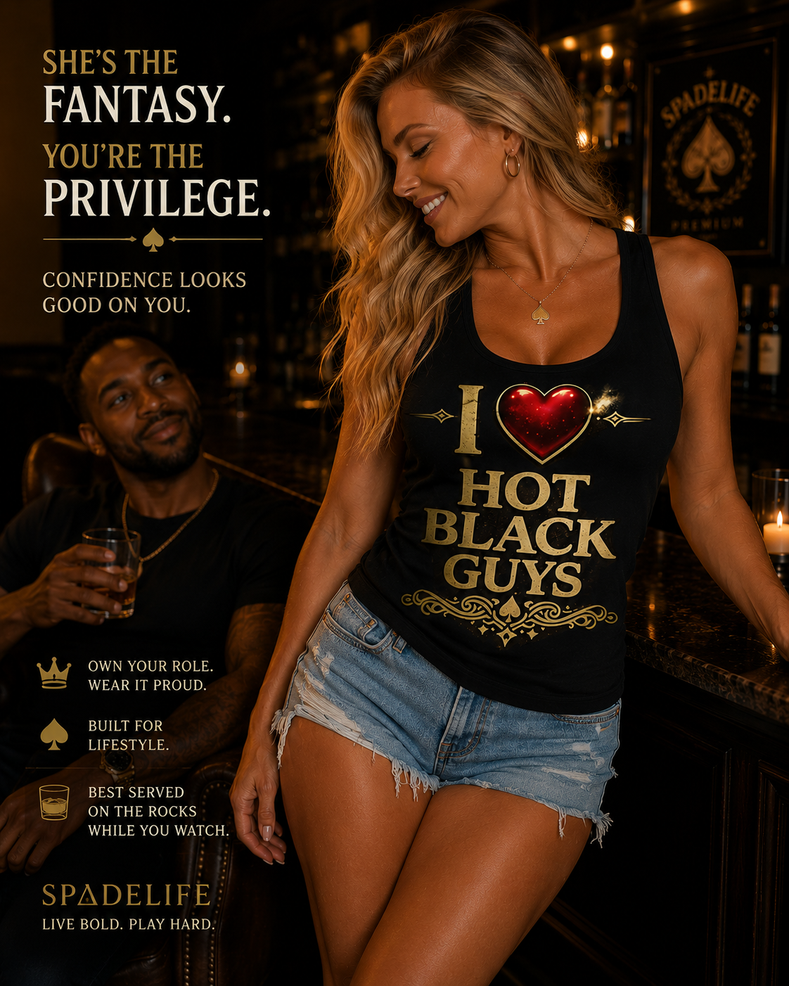 I Love Hot Black Guys Tank Top