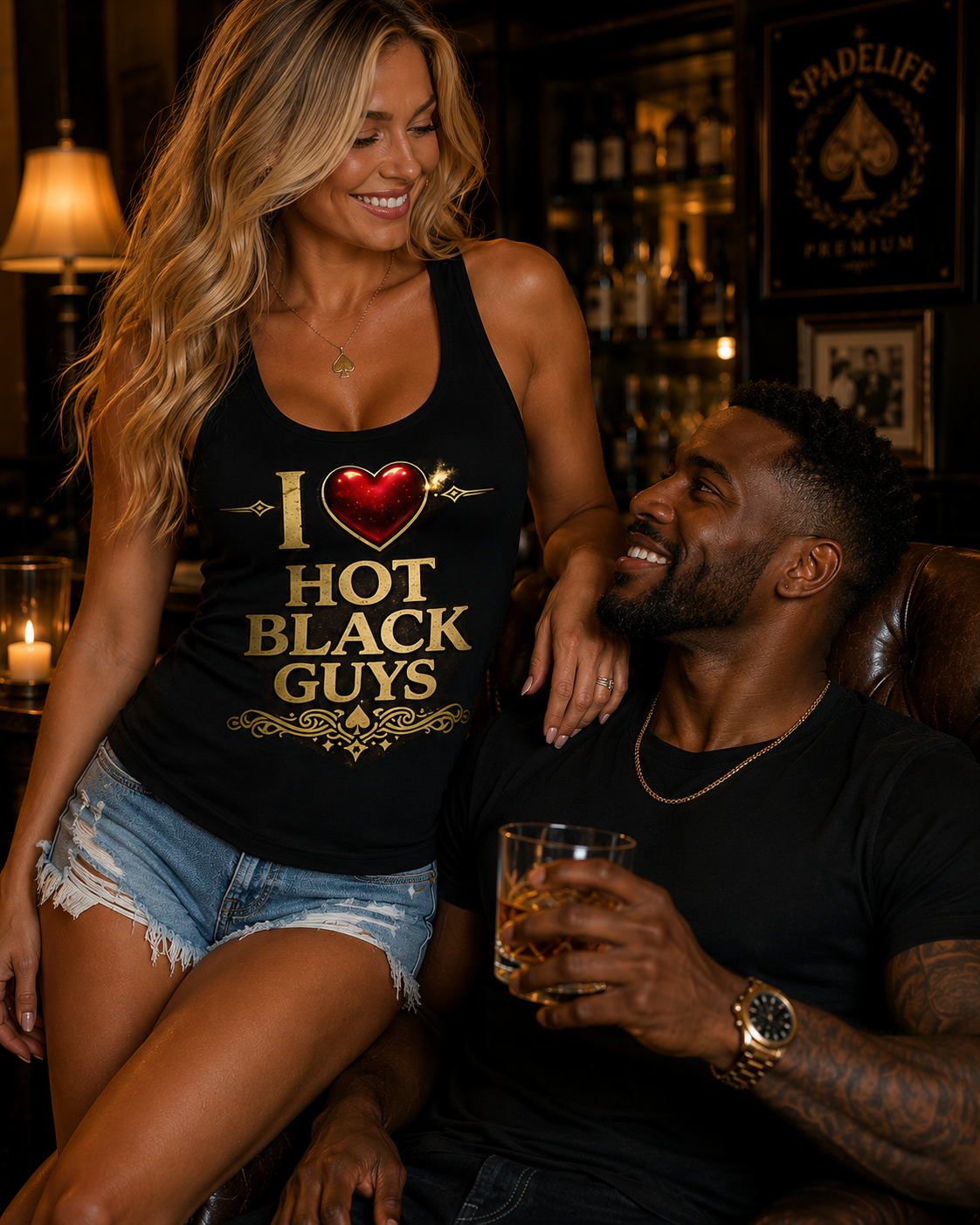 I Love Hot Black Guys Tank Top