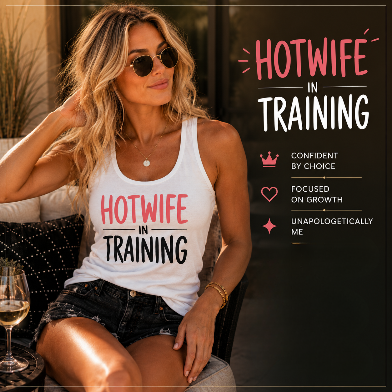 Hotwife in Training Tank Top — White