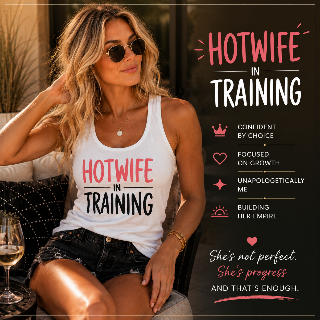 Hotwife in Training Tank Top — White