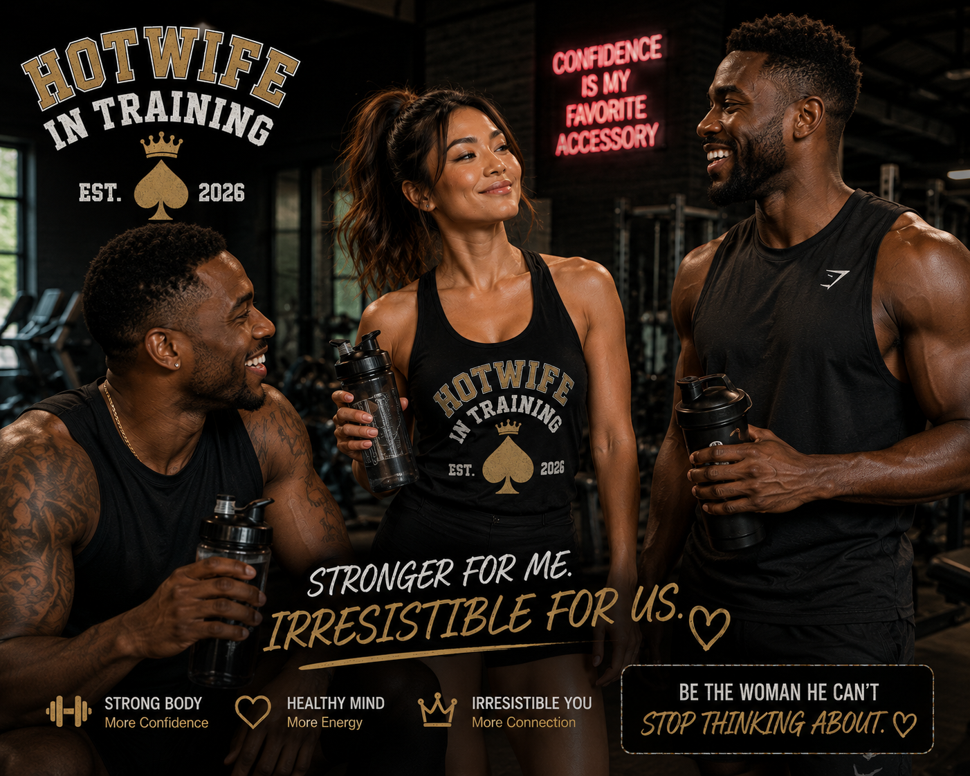 Hotwife in Training Tank Top — Black