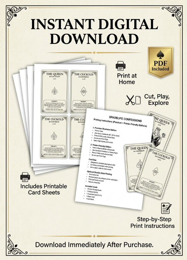 SpadeLife Confessions – Hotwife • ENM Conversation Deck