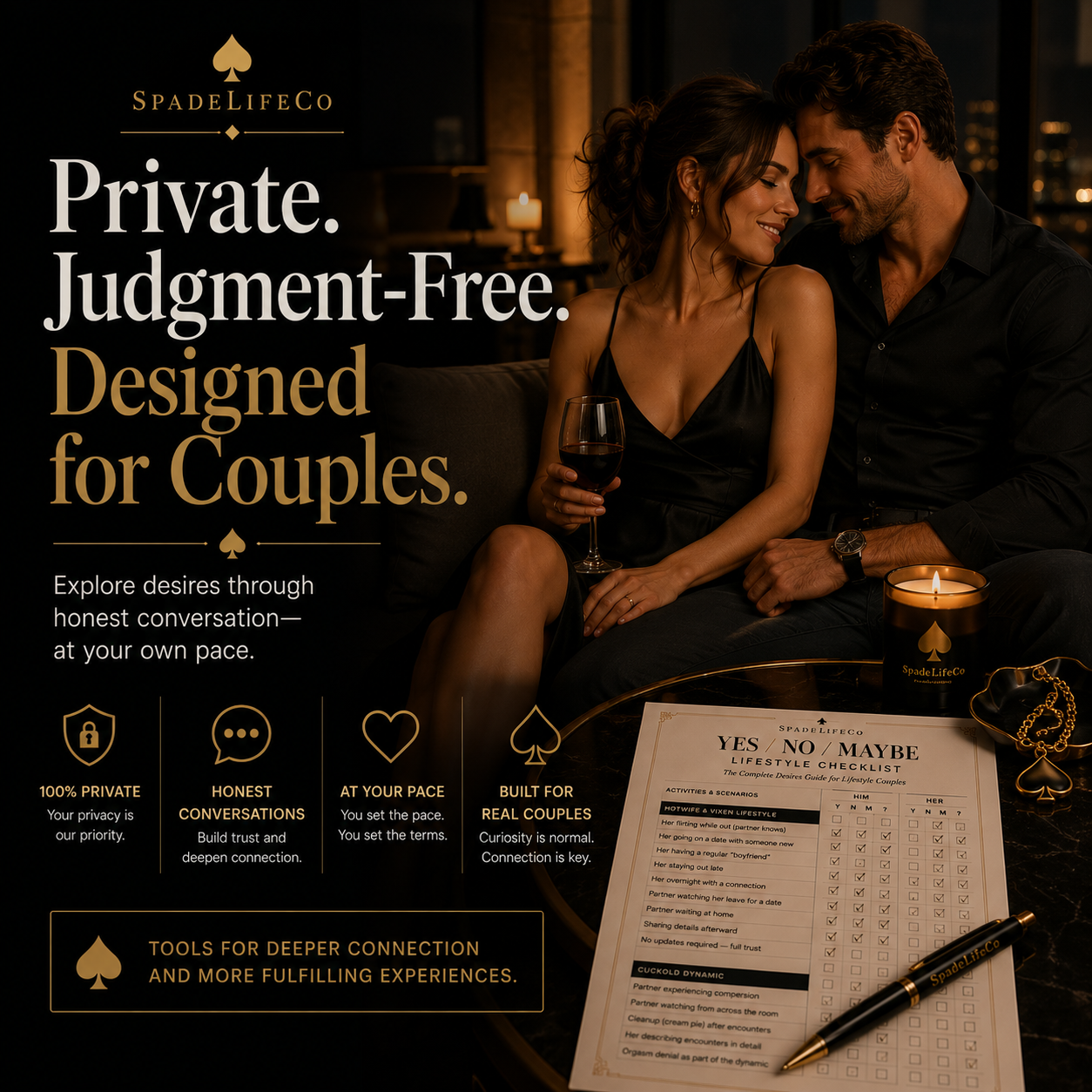 Yes/No/Maybe Lifestyle Checklist — The Complete Desires Guide for Couples